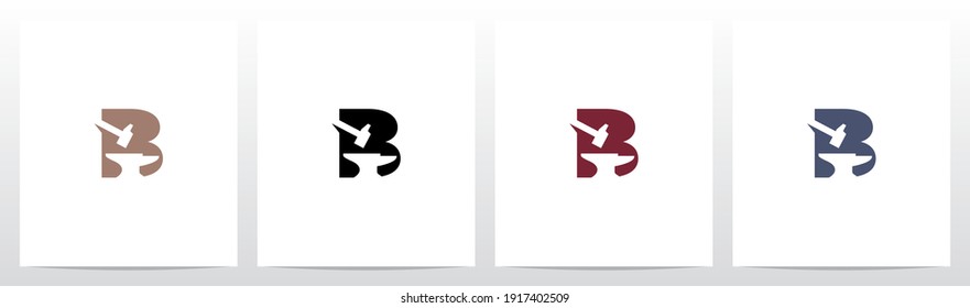 Anvil And Hammer On Letter Logo Design B