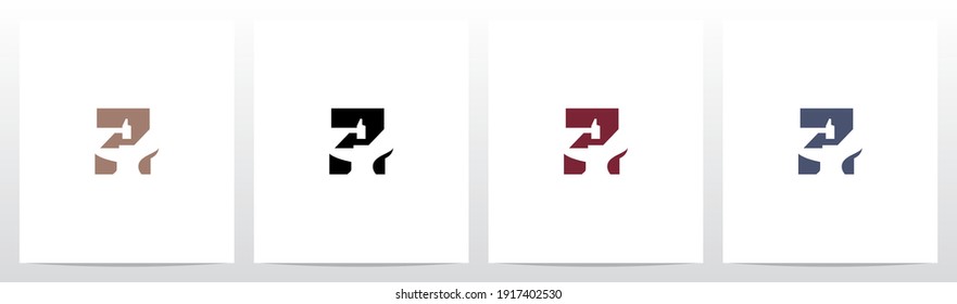 Anvil And Hammer On Letter Logo Design Z