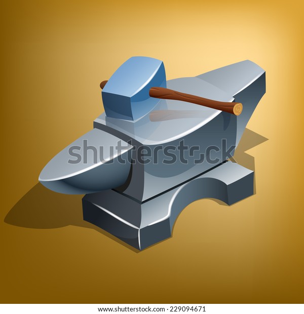 anvil and hammer vector