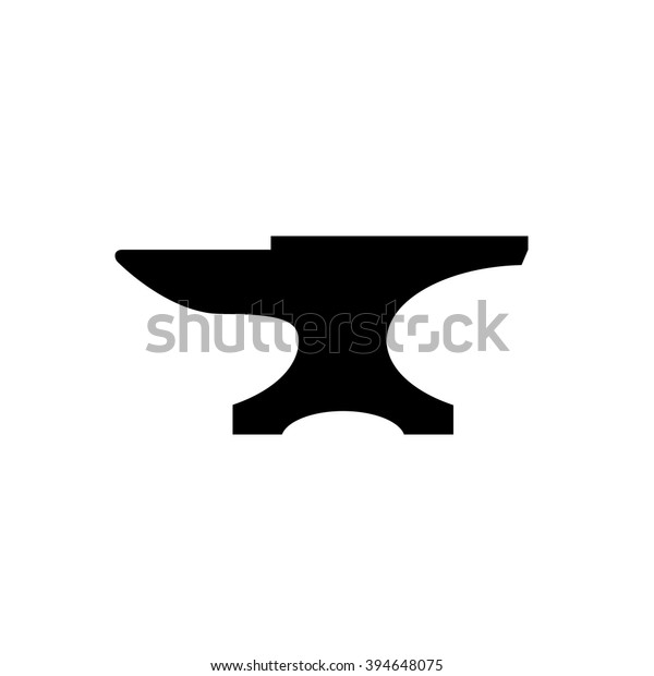 Anvil icon. Black icon isolated on white\
background. Anvil silhouette. Simple icon. Web site page and mobile\
app design element.