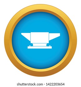 Anvil icon blue vector isolated on white background for any design