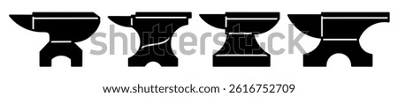 Anvil icon collection. Stock vector illustration.