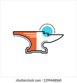 Icono Anvil Diseño Ilustración de arte vectorial