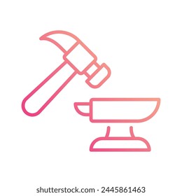 Anvil icon editable stock vector illustration