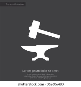 anvil icon on dark background