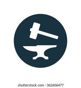 anvil icon on white background