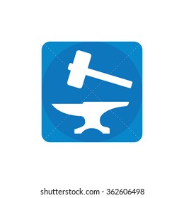 Anvil Icon On White Background Stock Vector (Royalty Free) 362606498 ...