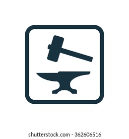 anvil icon on white background