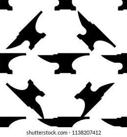 Anvil Icon Seamless Pattern Vector Art Illustration