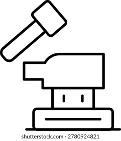 Anvil Icon Vector Element line icon design vector icons