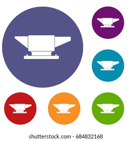 Anvil icons set