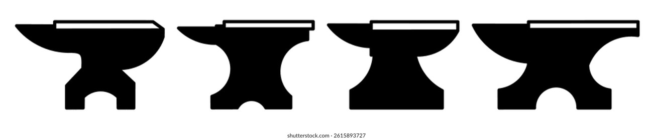 Anvil illustration. Anvil icon vector set. Design for business. Stock vector.