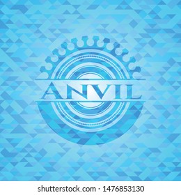 Anvil light blue mosaic emblem
