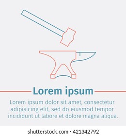 Anvil line icon