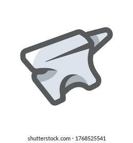 Anvil. Símbolo metálico estithy Vector Ilustración de dibujos animados