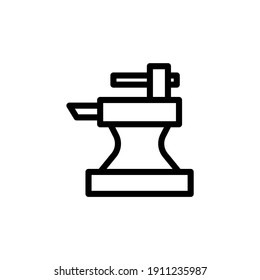 icono de línea vectorial de metal común