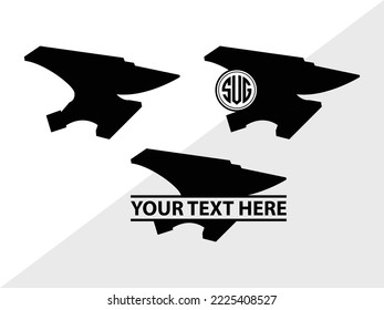 Anvil Monogram Printable Vector Illustration
