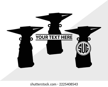 Anvil Monogram Printable Vector Illustration