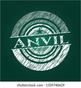Anvil on blackboard