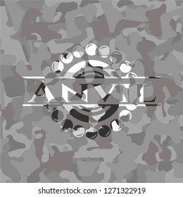 Anvil on grey camo texture