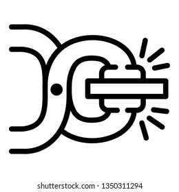 Anvil pliers icon. Outline anvil pliers vector icon for web design isolated on white background