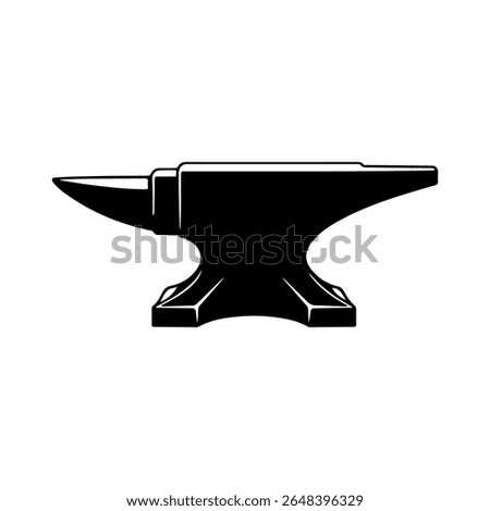 Anvil silhouette icon vector flat design on white background