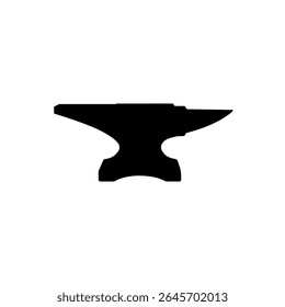 Anvil silhouette vector flat design.