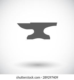 Anvil. Single flat icon on white background. Vector illustration.