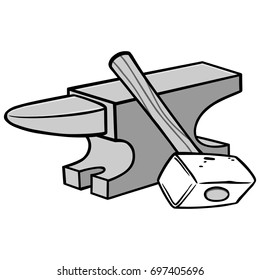 Anvil and Sledgehammer Illustration
