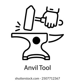 Anvil tool con in linear style 