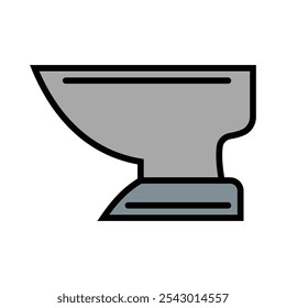 Anvil Vector Icon, Blacksmith Carpenter equipment illustration