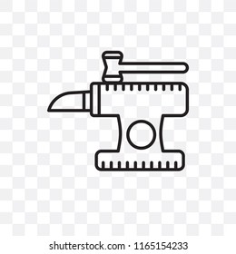 Anvil vector icon isolated on transparent background, Anvil logo concept