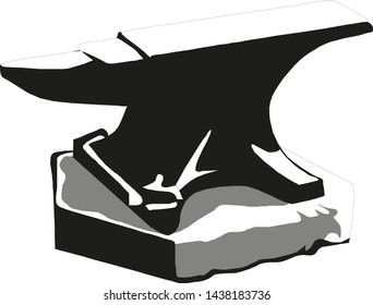 Anvil vector illustration. Anvil on white background.