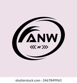 ANW-Buchstabe Logo Design. ANW Einfaches und modernes Monogramm-Logo. ANW Abstraktes Alphabet Vektorgrafik Design.