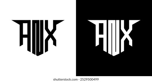 ANX letter logo design with white background in illustrator, vector logo modern alphabet font overlap style, calligraphy designs for logo, Poster, Invitation, etc.