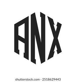 ANX Logo Design. Initial Letter ANX Monogram Logo using Hexagon shape