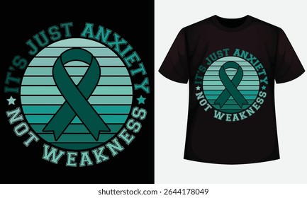 Anxiety awareness design for t-shirt, hoodie, bags, mugs, stickers, banner, poster, icon.