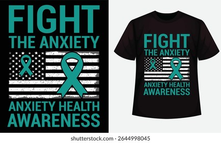 Anxiety awareness design for t-shirt, hoodie, bags, mugs, stickers, banner, poster, icon, logo etc. 