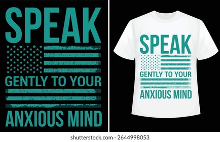Anxiety awareness design for t-shirt, hoodie, bags, mugs, stickers, banner, poster, icon, logo etc. 