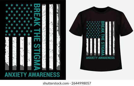 Anxiety awareness design for t-shirt, hoodie, bags, mugs, stickers, banner, poster, icon, logo etc. 