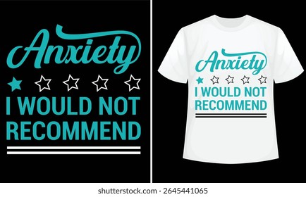 Anxiety awareness design for t-shirt, hoodie, bags, mugs, stickers, banner, poster, icon etc. 
