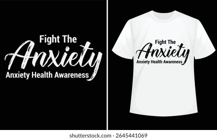 Anxiety awareness design for t-shirt, hoodie, bags, mugs, stickers, banner, poster, icon etc. 
