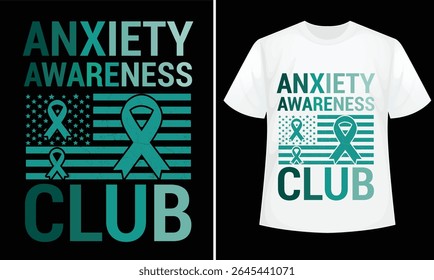 Anxiety awareness design for t-shirt, hoodie, bags, mugs, stickers, banner, poster, icon etc. 