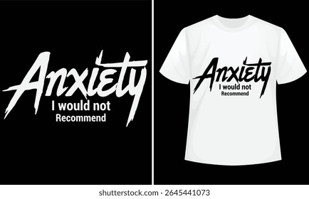 Anxiety awareness design for t-shirt, hoodie, bags, mugs, stickers, banner, poster, icon etc. 