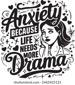 Ansiedad Porque La Vida Necesita Más Vector Dramático