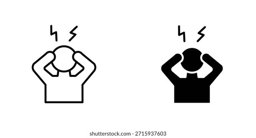 Colección de diseño de icono de ansiedad. Signo y Vector para diseños de interfaz de usuario
