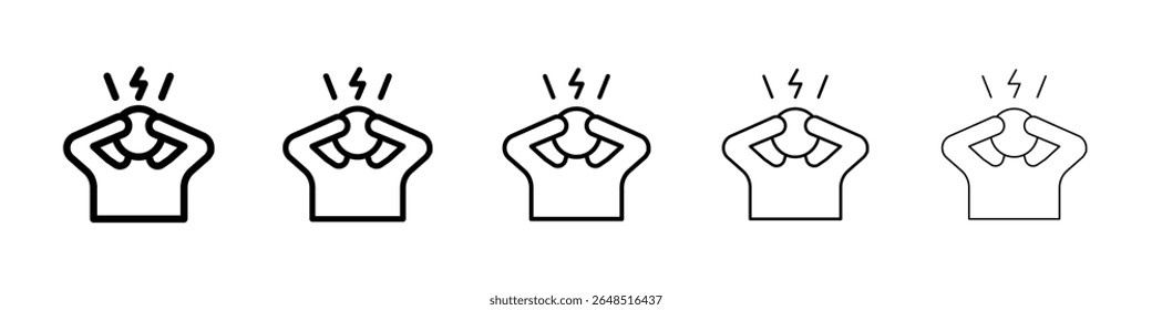 Anxiety icon filled flat sign concept for web design.