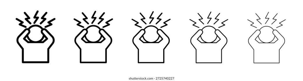 Ícone de ansiedade para designs gráficos. Design de vetor de ícones