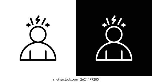 Anxiety icon. Logotype vector set