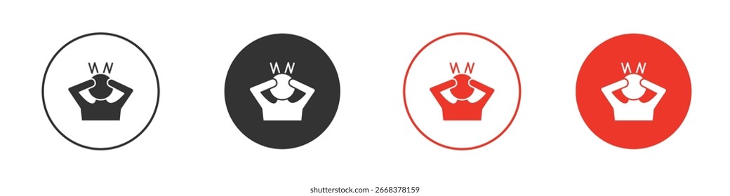 Angst-Icon-Paket. Clipart Vectordesign